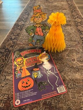 1979 Vintage Beistle Halloween Scarecrow Centerpiece
